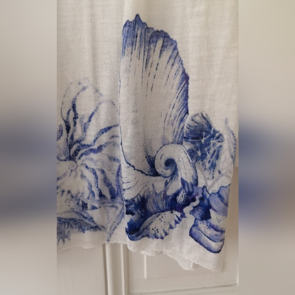 Chico's White Crochet Lightweight Front Cardigan Up size M - Picture 9 of 10